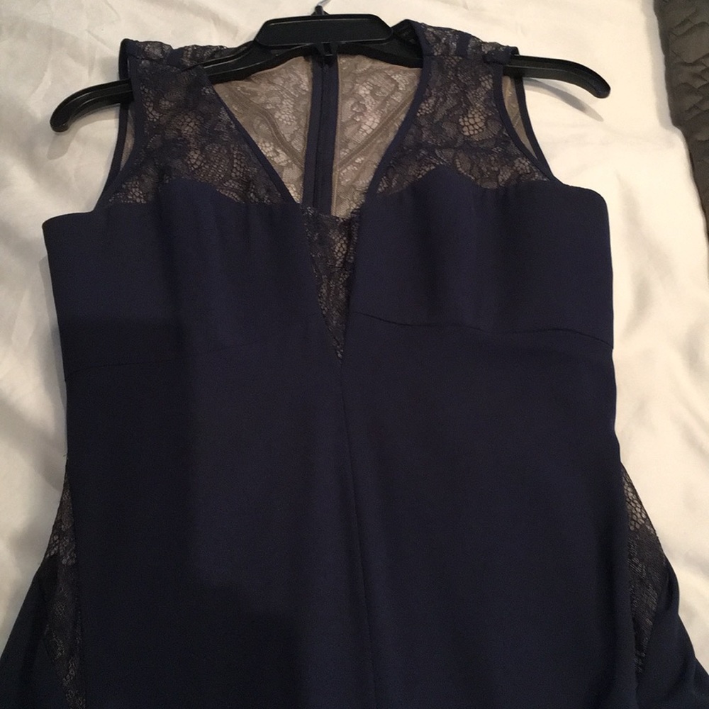 Navy BCBG gown